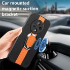 For vivo Y300 Pro Magnetic Litchi Leather Back Phone Case with Holder(Orange) - 2