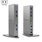 WAVLINK WL-UG39DK7 USB3.0 Hub Adapter Multi-Screen Graphics Card Universal Docking Station, Plug:US Plug - 1