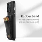 For iPhone 16 Suteni H03 Oil Wax Leather Wallet Stand Back Phone Case(Black) - 2