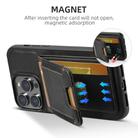 For iPhone 16 Pro Max Suteni H03 Oil Wax Leather Wallet Stand Back Phone Case(Black) - 3