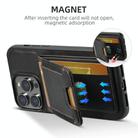 For iPhone 16e Suteni H03 Oil Wax Leather Wallet Stand Back Phone Case(Black) - 3