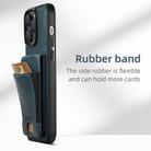 For iPhone 16e Suteni H03 Oil Wax Leather Wallet Stand Back Phone Case(Blue) - 2