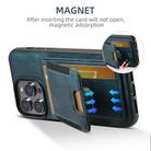 For iPhone 16e Suteni H03 Oil Wax Leather Wallet Stand Back Phone Case(Blue) - 3