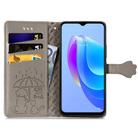 For Tecno Spark 8P Cat and Dog Embossed Leather Phone Case(Gray) - 3