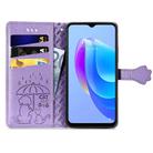For Tecno Pova 4 4G Cat and Dog Embossed Leather Phone Case(Purple) - 3