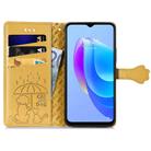 For Tecno Pova 5 Pro Cat and Dog Embossed Leather Phone Case(Yellow) - 3