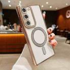 For Samsung Galaxy S24 5G Diamond Gradient Plated MagSafe TPU Phone Case(Gold) - 1