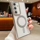 For Samsung Galaxy S24 FE 5G Diamond Gradient Plated MagSafe TPU Phone Case(Silver) - 1