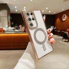 For Samsung Galaxy S25 Ultra 5G Diamond Gradient Plated MagSafe TPU Phone Case(Gold) - 1