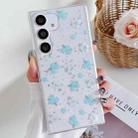 For Samsung Galaxy S24 5G Spring Garden Epoxy TPU Phone Case(F06 Blue and White Flowers) - 1