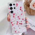 For Samsung Galaxy S23 Ultra 5G Spring Garden Epoxy TPU Phone Case(F03 Red Plum) - 1