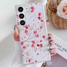 For Samsung Galaxy S22 5G Spring Garden Epoxy TPU Phone Case(F03 Red Plum) - 1
