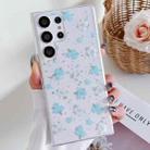 For Samsung Galaxy S22 Ultra 5G Spring Garden Epoxy TPU Phone Case(F06 Blue and White Flowers) - 1