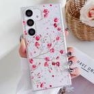 For Samsung Galaxy S24 FE 5G Spring Garden Epoxy TPU Phone Case(F03 Red Plum) - 1