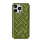 For iPhone 15 Pro 3D Weave TPU Phone Case(Green) - 1