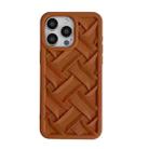 For iPhone 12 Pro 3D Weave TPU Phone Case(Caramel) - 1