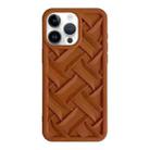 For iPhone 12 Pro 3D Weave TPU Phone Case(Caramel) - 1