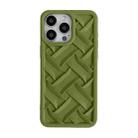 For iPhone 12 Pro 3D Weave TPU Phone Case(Green) - 1