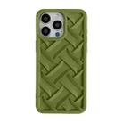 For iPhone 14 3D Weave TPU Phone Case(Green) - 1