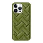 For iPhone 14 Pro Max 3D Weave TPU Phone Case(Green) - 1