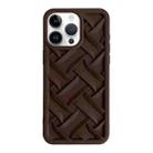 For iPhone 12 Pro Max 3D Weave TPU Phone Case(Dark Brown) - 1