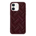 For iPhone 11 3D Weave TPU Phone Case(Wine red) - 1