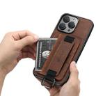 For iPhone 12 / 12 Pro Suteni H13 Litchi Leather Wrist Strap Wallet Back Phone Case(Brown) - 6