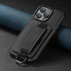 For iPhone 11 Pro Max Suteni H13 Litchi Leather Wrist Strap Wallet Back Phone Case(Black) - 2