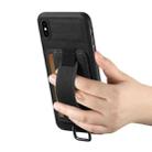 For iPhone X / XS Suteni H13 Litchi Leather Wrist Strap Wallet Back Phone Case(Black) - 3