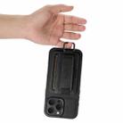 For iPhone 16 Pro Max Suteni H13 Litchi Leather Wrist Strap Wallet Back Phone Case(Black) - 2