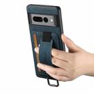 For Google Pixel 8 Suteni H13 Litchi Leather Wrist Strap Wallet Back Phone Case(Blue) - 3