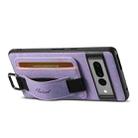 For Google Pixel 8 Suteni H13 Litchi Leather Wrist Strap Wallet Back Phone Case(Purple) - 2