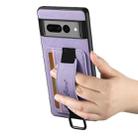 For Google Pixel 8 Suteni H13 Litchi Leather Wrist Strap Wallet Back Phone Case(Purple) - 3