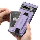 For Google Pixel 7 Suteni H13 Litchi Leather Wrist Strap Wallet Back Phone Case(Purple) - 3