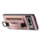 For Google Pixel 6 Pro Suteni H13 Litchi Leather Wrist Strap Wallet Back Phone Case(Pink) - 2