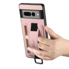 For Google Pixel 6 Pro Suteni H13 Litchi Leather Wrist Strap Wallet Back Phone Case(Pink) - 3