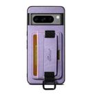 For Google Pixel 9 Pro Suteni H13 Litchi Leather Wrist Strap Wallet Back Phone Case(Purple) - 1