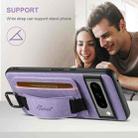 For Google Pixel 9 Pro Suteni H13 Litchi Leather Wrist Strap Wallet Back Phone Case(Purple) - 2