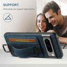 For Google Pixel 9 Pro XL Suteni H13 Litchi Leather Wrist Strap Wallet Back Phone Case(Blue) - 2