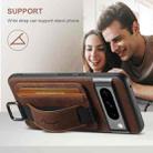 For Google Pixel 9 Suteni H13 Litchi Leather Wrist Strap Wallet Back Phone Case(Brown) - 2