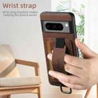 For Google Pixel 9 Suteni H13 Litchi Leather Wrist Strap Wallet Back Phone Case(Brown) - 3