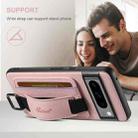 For Google Pixel 9 Suteni H13 Litchi Leather Wrist Strap Wallet Back Phone Case(Pink) - 2