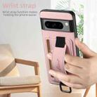 For Google Pixel 9 Suteni H13 Litchi Leather Wrist Strap Wallet Back Phone Case(Pink) - 3