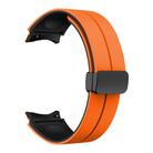 For Samsung Galaxy Watch 5  40mm Two Color Magnetic Folding Buckle Silicone Watch Band(Orange+Black) - 2
