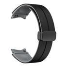 For Samsung Galaxy Watch 5  40mm Two Color Magnetic Folding Buckle Silicone Watch Band(Black+Grey) - 2