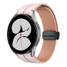 For Samsung Galaxy Watch 4 40mm Two Color Magnetic Folding Buckle Silicone Watch Band(Pink+Rose Ash) - 1