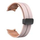For Samsung Galaxy Watch 4 40mm Two Color Magnetic Folding Buckle Silicone Watch Band(Pink+Rose Ash) - 2