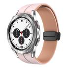 For Samsung  Galaxy Watch 4 Classic 42mm Two Color Magnetic Folding Buckle Silicone Watch Band(Pink+Rose Ash) - 1