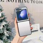 For Samsung Galaxy Z Flip5 5G Gradient Stars Moon PC Shockproof Phone Case(Grey) - 1