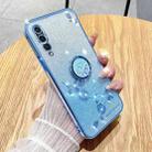 For Honor 9X Pro Gradient Glitter Immortal Flower Ring All-inclusive Phone Case(Blue) - 1